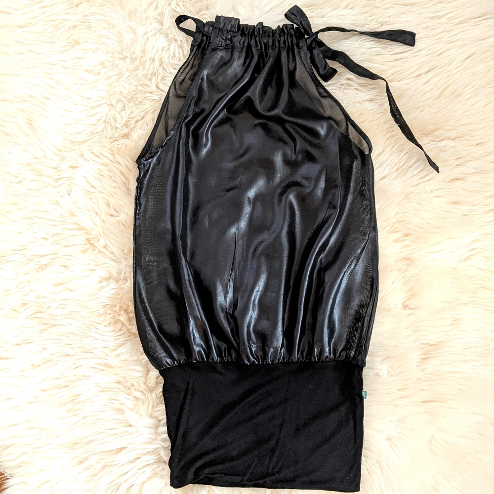 NWOT DEPT B.V. Black Sheer Dress